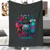 Manta de Franela con Estampado Digital de Monstruo Pequeño de Dibujos Animados para Halloween y Navidad, Transfronteriza de Amazon, Venta al por Mayor Directa del Fabricante