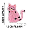 Entrega Directa de Fabricantes Punto Pegatinas de Tela Bordadas Animales de Dibujos Animados Gato Pegatinas Bordadas Sombreros Decoración de Ropa Pegatinas de Parche Venta al por Mayor