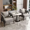 Sillón individual moderno minimalista para oficinas de ventas, áreas de descanso comerciales, mesas y sillas para salones de belleza, y juegos de mesa de café para recepción y reuniones