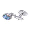 Dongguan Abotoaduras Concha de Abalone Natural Presilha de Gravata Conjunto de Abotoaduras Cor de Alta Qualidade Fritillaria Conjunto de Abotoaduras para Punho Francês