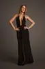 Vestido de tirantes con escote en V pronunciado, superventas transfronterizo europeo y americano para mujer, vestido largo drapeado fruncido, estilo sexy de vacaciones