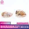 Moissanita champán en forma de pera, moissanita champán en forma de lágrima, diamante moisan de 0.5-3 quilates, piedra desnuda champán, moisan Wuzhou en stock