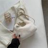 Bolso Bandolera de Felpa, Nuevo Estilo Coreano, Moderno y Versátil, con Etiqueta, Bolso de Mano, Bolso de Felpa para Otoño e Invierno, Informal y Versátil