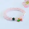 Pulseira de Cristal Rosa Natural Guan Yu Jade Pulseira Duas Vidas de Felicidade Novo Estilo Chinês Transmissão ao Vivo Atacado Dropshipping S5061003