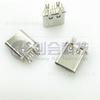 Base hembra de conector vertical TYPE-C14P / Pie de horquilla de pescado de 14p / Pegamento blanco 180 grados DIP L-10.0-10.5 guía alta cobre