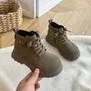 Botines tipo Martin para niña, nueva colección otoño/invierno 2026, botines infantiles, botines amarillos pequeños, versátiles y con estilo, adecuados para estudiantes y bebés, botines cortos de moda