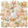 Pegatinas de Fresa Animales Estilo Nuevo Transfronterizas 50 Piezas Jardín de Fresas Conejo Mascota Linda Pegatinas Impermeables