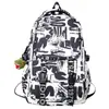 Mochila Graffiti de Grande Capacidade 2026 para Estudantes, Viagem, Laptop, Casais Femininos, Bolsa de Gibi, Mochila para Alunos do Ensino Fundamental