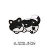 Gatinho Preto de Desenho Animado Adesivos de Tecido Autoadesivos Sem Passar Roupas Adesivos de Bordado Sem Furos Sem Costura para Roupas Infantis