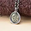 Plata S925 nuevo oro y plata envejecidos Textura de lava cruz Martillo de diamante colgante joyería personalizada para hombres y mujeres al por mayor