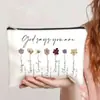 Bolsa de Lona Estampada com Zíper Venda Quente Transfronteiriça Grande Capacidade para Documentos e Caderneta Bolsa de Armazenamento Portátil Necessaire Feminina