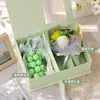 Jabón Artesanal de Racimo de Uvas Souvenir Navideño Regalo para Novia Mejor Amiga Ramo Pequeño Jabón Práctico Souvenir Caja de Regalo con Techo Solar