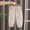 Calças de Veludo Plus para Meninas Outono e Inverno 2026 Novas Estilosas Roupa Externa para Menininhas Calças Jogger Casuais de Coelho Dropshipping