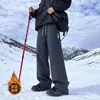Pantalones impermeables de color dopamina para exteriores de cuatro estaciones, pantalones casuales rectos con cremallera de moda para hombre