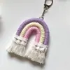 Tela Estilo Étnico Borla Colgante Arcoíris Colgante Pendientes Hechos a Mano DIY Colgante Llavero Accesorios Colgantes