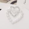 Novos Acessórios de Joias em Forma de Coração com Pérolas, Decorações Feitas à Mão com Strass para Sapatos DIY, Materiais de Decoração com Strass para Capas de Celular