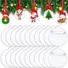 Transfronteiriço Novo em estoque Decoração de Natal Pingente Acrílico em Branco Corte a Laser PMMA Transparente Redondo