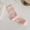 Meias de algodão puro para mulheres, estilo fino de verão, meias brancas de cano médio, 10A anti-odor e antibacterianas, meias sem costura pós-parto, meias longas