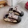 Tênis infantis retrô de bico de concha com estrela, cano baixo, nova coleção de outono, sola macia, antiderrapante, calçados esportivos casuais para meninos e meninas