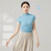 Ropa de Yoga Adelgazante de Cuello Semi Alto para Mujer, Ropa Elástica para Fitness, Tops de Manga Larga para Deportes de Carrera, Ropa Clásica de Danza para Otoño e Invierno