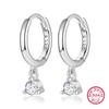 Pendientes de Comercio Exterior Transfronterizo Europeos y Americanos Plata 925 al por Mayor Pendientes Incrustados de Circonita Pendientes de Tachuela Ligeros de Lujo Estilo Ins para Mujer Pendientes Geométricos