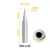 Punta de Soldador Yashe 900 Esmerilada Punta de Soldador a Juego para Estación de Soldadura Punta de Soldador de Herradura Hoja Oblicua Galvanizada Multicapa