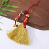Escoba dorada y pluma dorada colgante de nominación de alto rango para bolso de teléfono móvil DIY llavero accesorio creativo colgante al por mayor