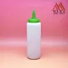 Garrafa de HDPE Redonda Reta 250ml Boca Larga 38-400 Boca Pontiaguda Garrafa para Molho de Tomate e Condimentos Cozinha à Prova de Umidade e Vazamentos