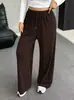 2026 Aliexpress Europeo y Americano Transfronterizo Otoño Comercio Exterior Nuevo Estilo Mujer Cintura con Cordón Rectos Casuales Holgados Pantalones