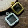 Nuevo Colgante Caja Thangka de Xizang Caja Gawu Collar Multitamaño Color Acero de Titanio Dorado Impermeable Libre de Color Caja Vacía Fábrica