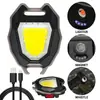 Linterna Multifuncional Mini Cob Luz para Llaves Luz de Trabajo de Mantenimiento de Emergencia Encendedor de Cigarrillos Luz para Mochila Luz para Correr