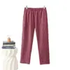 Novas calças xadrez de outono e inverno, com cintura elástica, corte solto, casuais, modeladoras e quentes, com forro de fleece adicional para maior aquecimento, adequadas para usar em casa