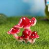 Planta Suculenta Decorativa de Hongo Pequeño Rojo y Amarillo en Maceta Adorno Césped de Musgo Paisaje Micro Acuario Paisajismo