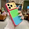 Capa de celular dopamine color-blocking única estilo europeu e americano para iPhone 17 Pro Max, totalmente coberta para 16 Pro, 14/15