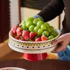 Plato de Frutas para Mesa de Café de Sala de Estar, Nueva Caja Magnética de Dulces de Año Nuevo, Bandeja de Bocadillos y Frutas Secas, Plato de Frutas Exquisito de Alta Gama