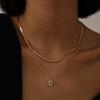Collar Mini Burbuja 26 Letras Grandes Transfronterizo Europeo y Americano, Collar Multicapa Espiga, Regalo, Versátil y de Nicho