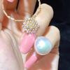 Material de joalheria DIY S925 Acessórios de pingente de prata esterlina Gypsophila Mini-incrustação Artesanal Pingente de pérola Suporte vazio para mulheres