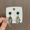 Nuevos Pendientes Irregulares de Diseño Simple Estilo Hong Kong Moda Elegante Estilo Literario Pendientes Personalizados de Moda Pendientes de Celebridad de Internet