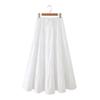Europeu e Americano Transfronteiriço Roupas Aliexpress Ins Popular Camada Sobre Camada Costura Normcore Algodão Cintura Média Saia Longa