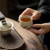 Esmalte de Caramelo Loto Pintado a Mano Puro Sombra de Bambú Taza de Té de Cerámica Taza de Té para el Hogar Taza de Maestro Juego de Té Kung Fu Taza Individual para Té