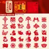 2026 Ano do Cavalo Conjunto de Ferramentas para Recorte de Papel Estilo Chinês Decoração de Janela de Papel Crianças Ano Novo Artesanato DIY Festival da Primavera Criança Pequena