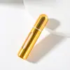 Botella dispensadora de perfume de 10 ml con recarga directa inferior, Botella rociadora autocebante, Botella de perfume de plástico con pulverizador y prensa de aluminio