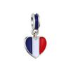 Colgantes de Bandera con Forma de Corazón para el Mundial, de Venta Caliente Transfronteriza, de 15 Países y Regiones, Adecuados para Accesorios de Pulseras y Collares de Bricolaje