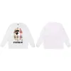 Sudadera con cuello redondo y estampado de cabeza de mono BAPE, marca japonesa de moda para hombres y mujeres, suéter holgado y versátil para parejas en otoño e invierno