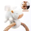Pulsera para muñeca de muñeca Panda Pequeño muñeca linda anillo de presión juguete de peluche pequeña joya regalo de cumpleaños niña Muñeca de trapo
