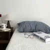 Funda de almohada de algodón puro INS 48X74cm funda de almohada pieza única funda de almohada a rayas y cuadros al por mayor