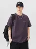 Ropa para Hombre Fengshe / Camiseta de manga corta con estampado pesado estilo americano para hombre, nuevo modelo de verano, corte holgado, talla grande, algodón puro, top de cuello redondo