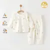 Conjunto de Ropa de Otoño para Bebé Puro Algodón Niños y Niñas Ropa Interior Pijamas de Manga Larga para Niños Ropa de Casa para Bebé de Primavera y Otoño