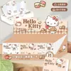 Papel de seda auténtico con estampado de Hello Kitty de Sanrio, lindos artículos de Hello Kitty, paquete de pañuelos portátil de bolsillo