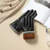 Guantes de Cuero para Hombres y Mujeres en Otoño e Invierno para Parejas, Estilo Coreano con Forro de Felpa, Engrosados, Cálidos, Cortavientos, Impermeables, para Ciclismo en Frío, Conducción, Pantalla Táctil